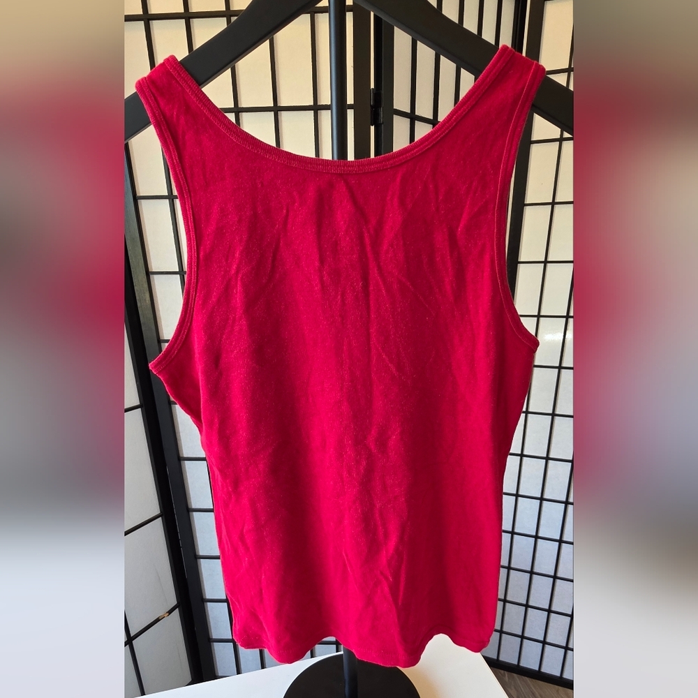 Peanuts Women's Festive Red Tank Top ~ Size Large - Picture 2 of 7